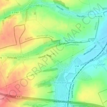 Steinberg地形图、海拔、地势