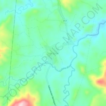 San Jose地形图、海拔、地势