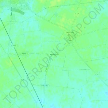 Martainville地形图、海拔、地势