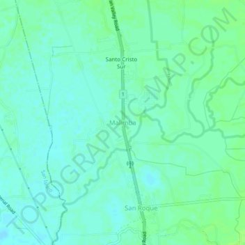 Malimba地形图、海拔、地势