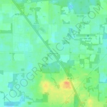 Blitchton地形图、海拔、地势