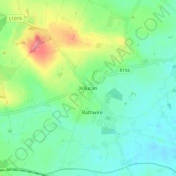 Killucan地形图、海拔、地势