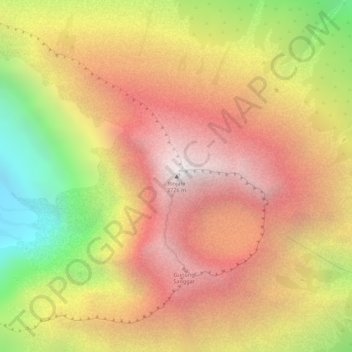 Rinjani Peak地形图、海拔、地势