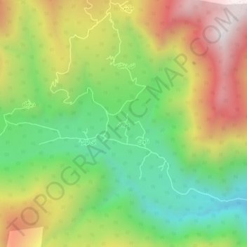 مریان地形图、海拔、地势