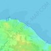 Le Préau地形图、海拔、地势