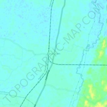 Baraigram地形图、海拔、地势