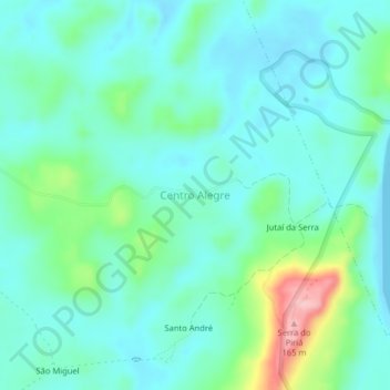 Centro Alegre地形图、海拔、地势