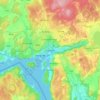 Halden地形图、海拔、地势