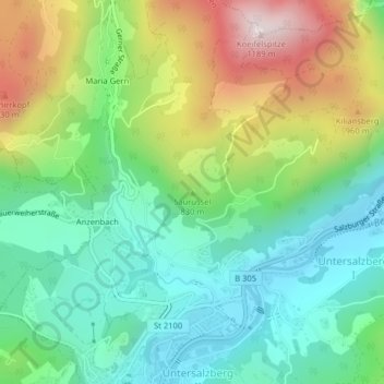 Saurüssel地形图、海拔、地势