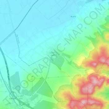 Borj Touil地形图、海拔、地势