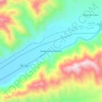 Guabalito / Huabalito地形图、海拔、地势