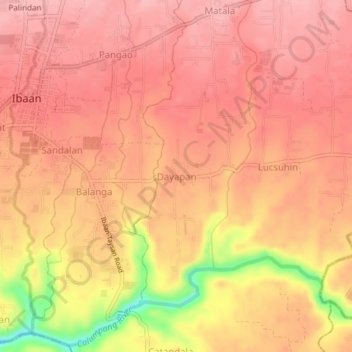 Dayapan地形图、海拔、地势