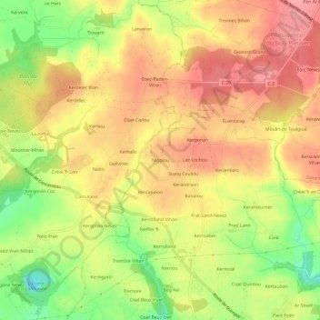 Nigolou地形图、海拔、地势