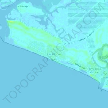 Las Glorias地形图、海拔、地势