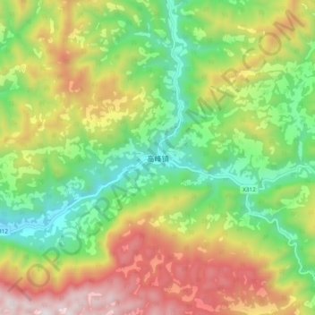 高峰镇地形图、海拔、地势