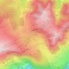 Les Saisies地形图、海拔、地势