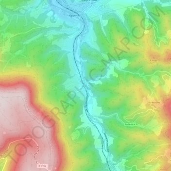 Ibach地形图、海拔、地势