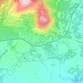 Zarzalejo (estación)地形图、海拔、地势