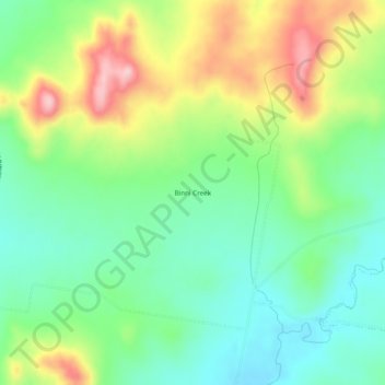 Binni Creek地形图、海拔、地势