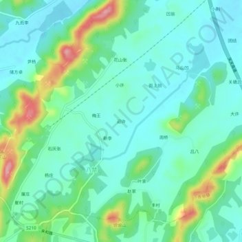 迎许地形图、海拔、地势