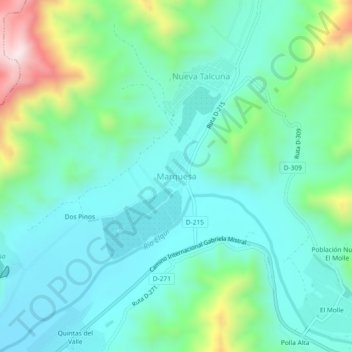 Marquesa地形图、海拔、地势