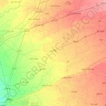 Vehari地形图、海拔、地势