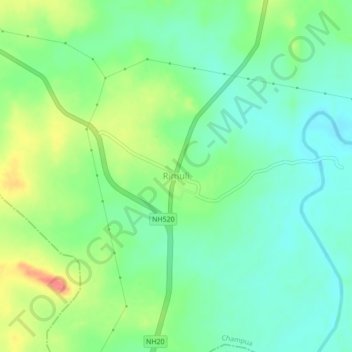 Rimuli地形图、海拔、地势