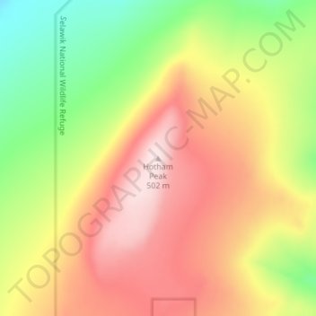 Hotham Peak地形图、海拔、地势