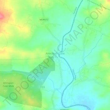 Amrapali Gate 1地形图、海拔、地势
