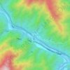 安家庄村地形图、海拔、地势