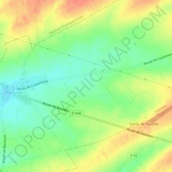 Routy地形图、海拔、地势