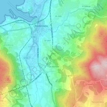 Xans地形图、海拔、地势