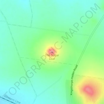 The Sugar Loaf地形图、海拔、地势