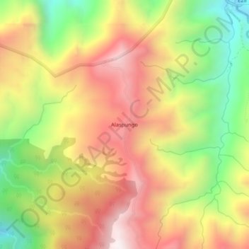 Alaspungo地形图、海拔、地势