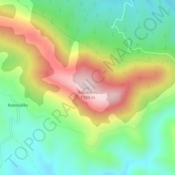 Robledillo地形图、海拔、地势