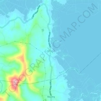 Cabugao地形图、海拔、地势