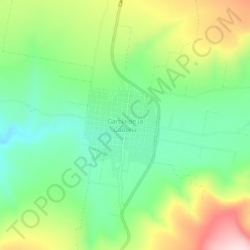 García de la Cadena地形图、海拔、地势