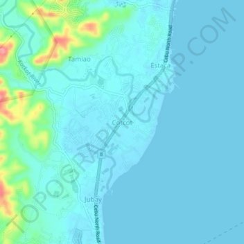 Cotcot地形图、海拔、地势