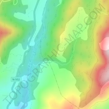El Escobanal地形图、海拔、地势