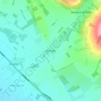 Burnby地形图、海拔、地势