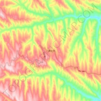小南沟乡地形图、海拔、地势