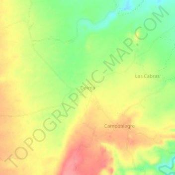 Doima地形图、海拔、地势