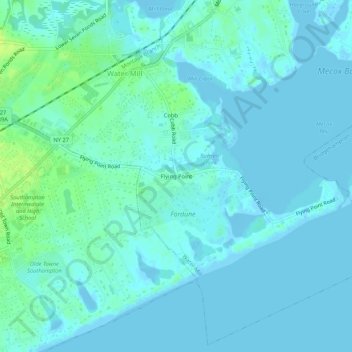 Flying Point地形图、海拔、地势