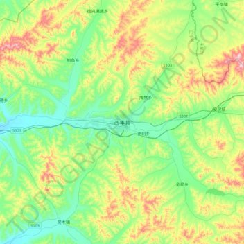 西丰县地形图、海拔、地势