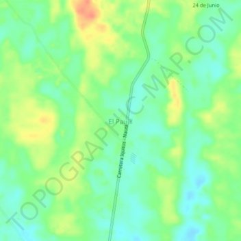 El Paujil地形图、海拔、地势