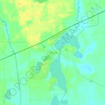 Fish Lake地形图、海拔、地势