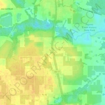 Torrey地形图、海拔、地势