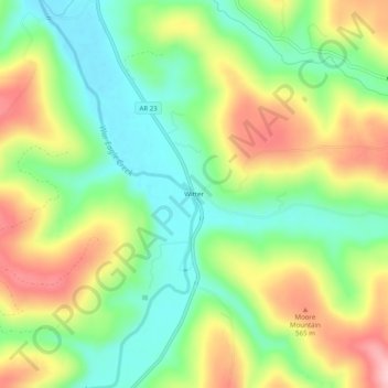 Witter地形图、海拔、地势