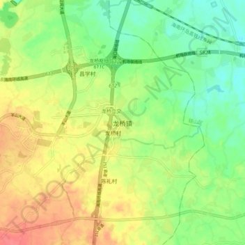 龙桥镇地形图、海拔、地势