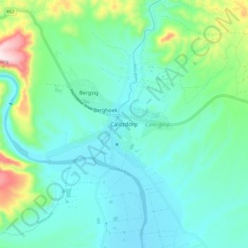 Calitzdorp地形图、海拔、地势